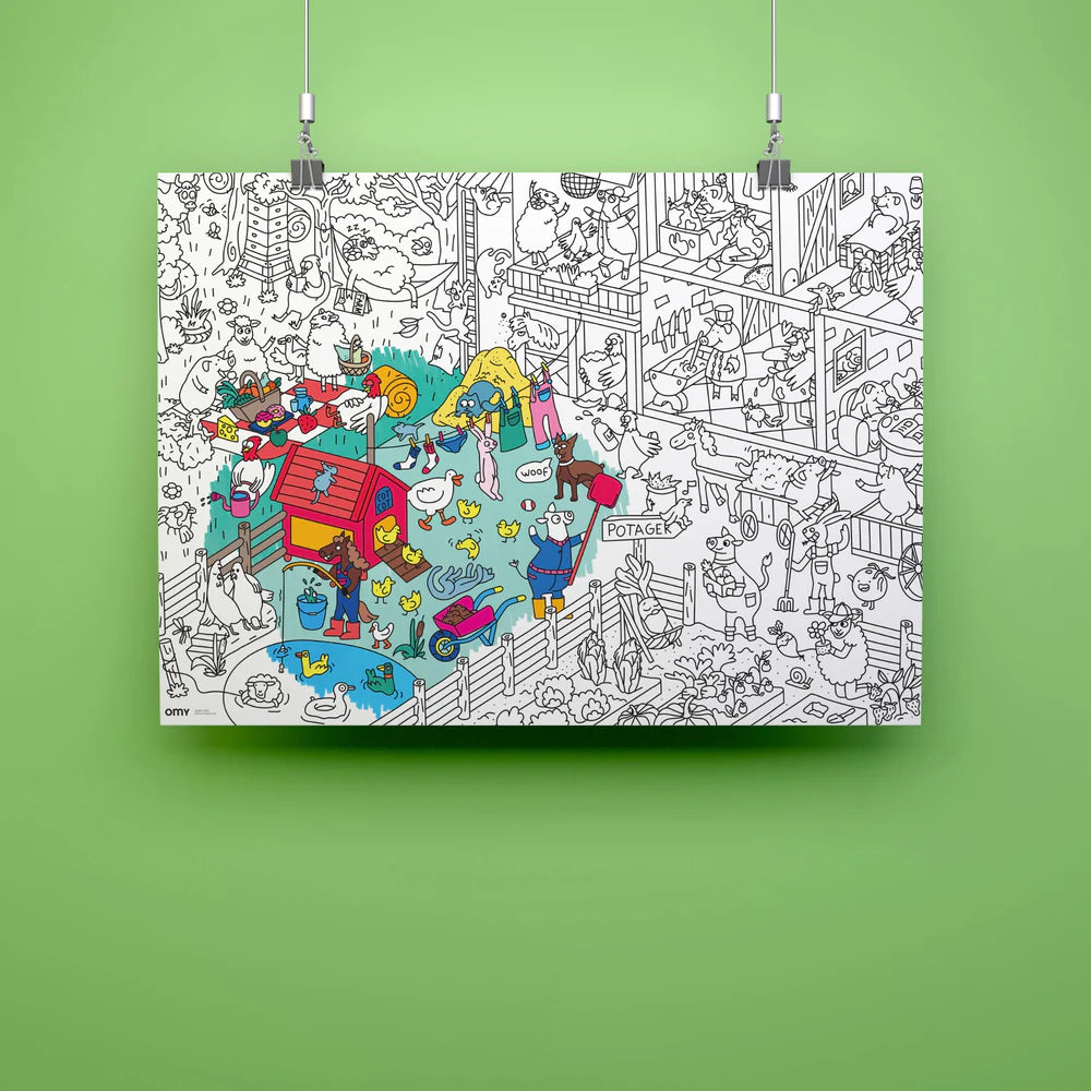 Crazy Farm - Cozy Kleurposter - OMY