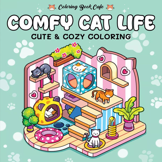 Comfy Cat Life - Cute & Cozy coloring, kleurboek