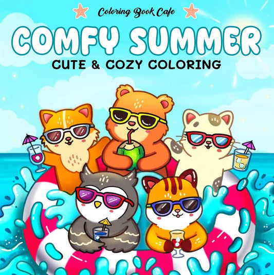 Comfy Summer - Cute & Cozy coloring, kleurboek