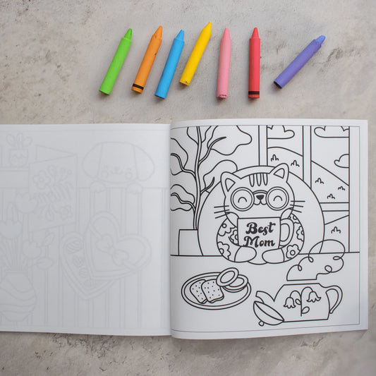 Mom's Day Off - A mother's day colouring book