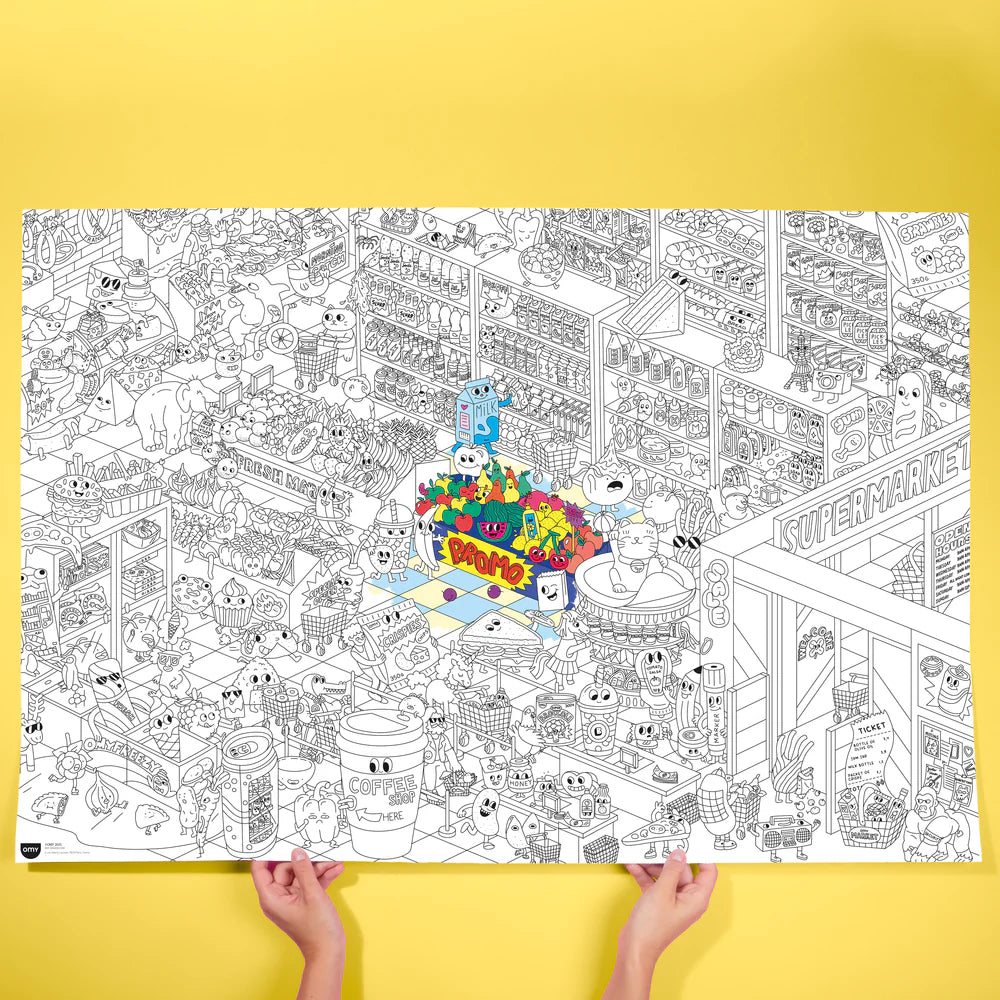 Super Market - Cozy Kleurposter - OMY