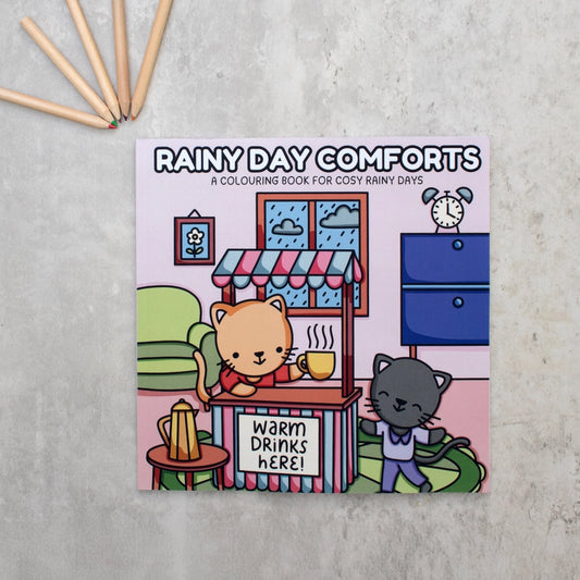 Rainy Day Comforts - a colouring book for cosy rainy days