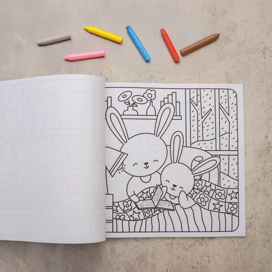 Rainy Day Comforts - a colouring book for cosy rainy days